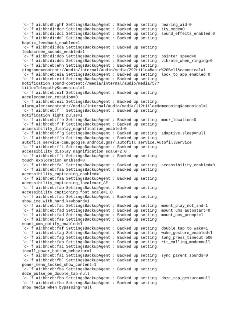 Backup Settings for Android Device | PDF | Blood Proteins | Hematology