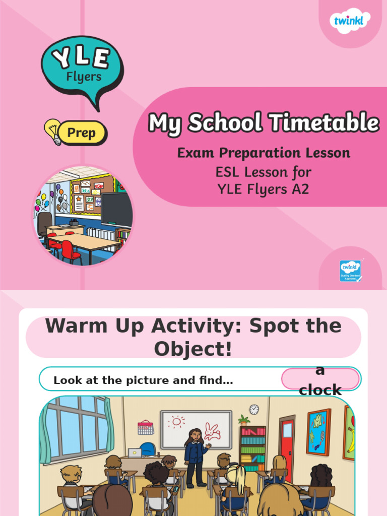 PRACTICE SPEAKING FLYERS - My School Timetable | PDF | Science