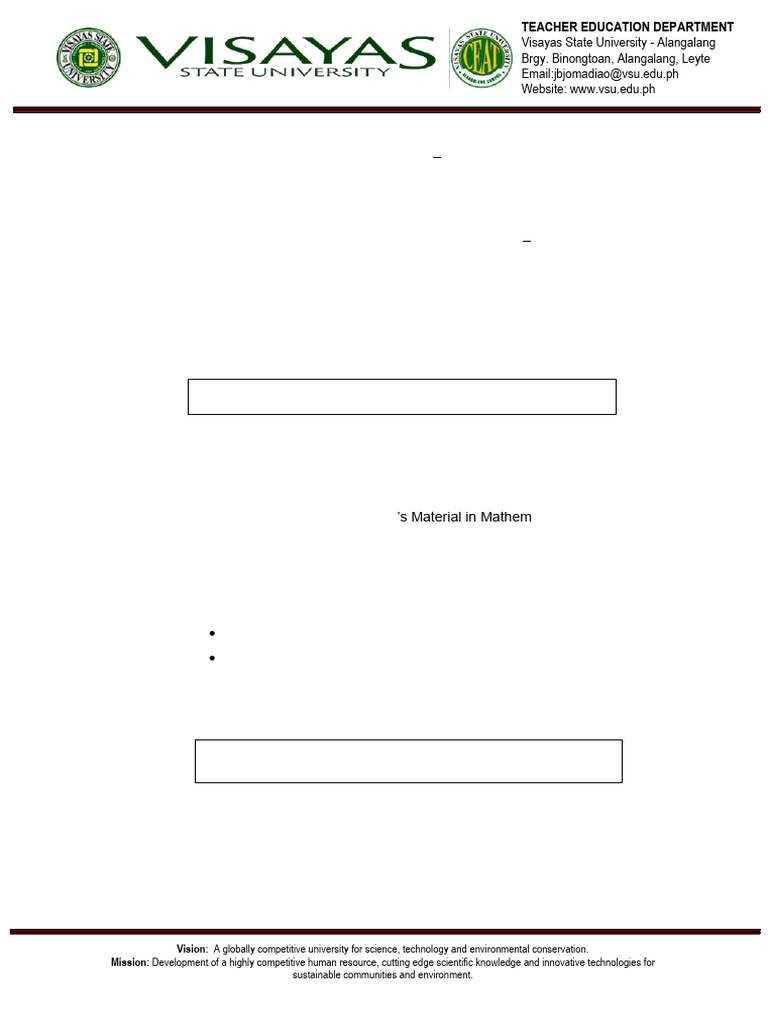 Grade 4 Math Lesson Plan: Multiplication | PDF | Teachers | Lesson Plan