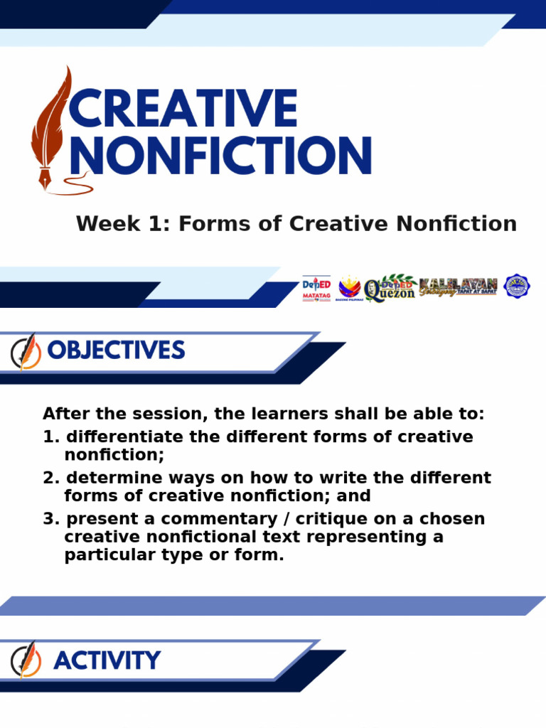 CNF Q2 Week 1 Day 3 | PDF | Blog | Narrative
