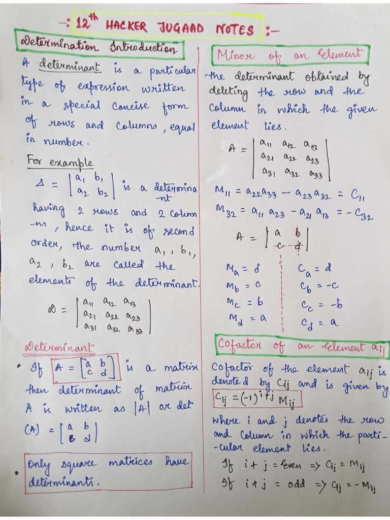 Determinants | PDF