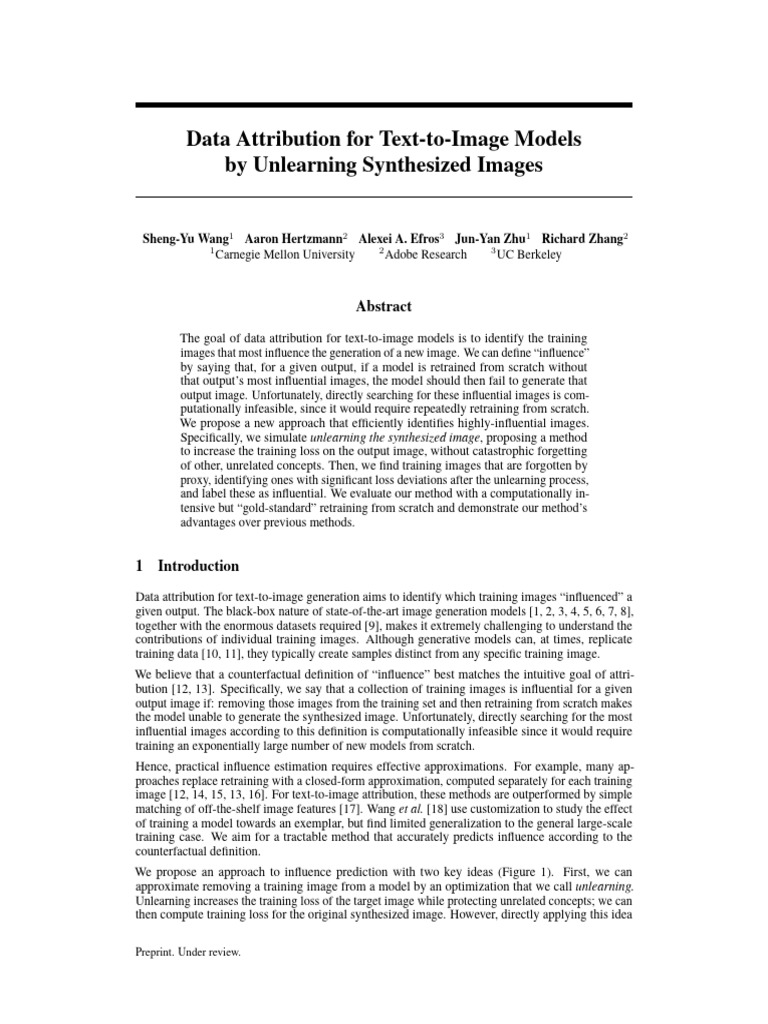 Data Attribution in Text-to-Image Models | PDF | Robust Statistics ...