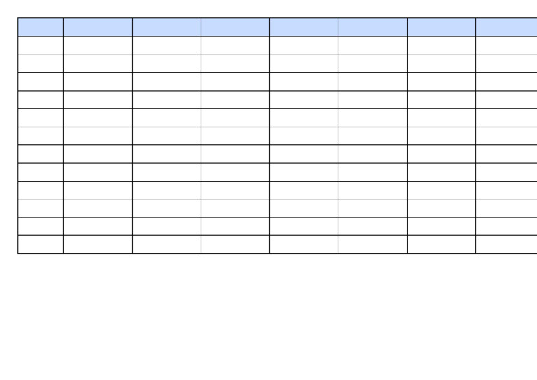 Full Week Schedule Tabular | PDF