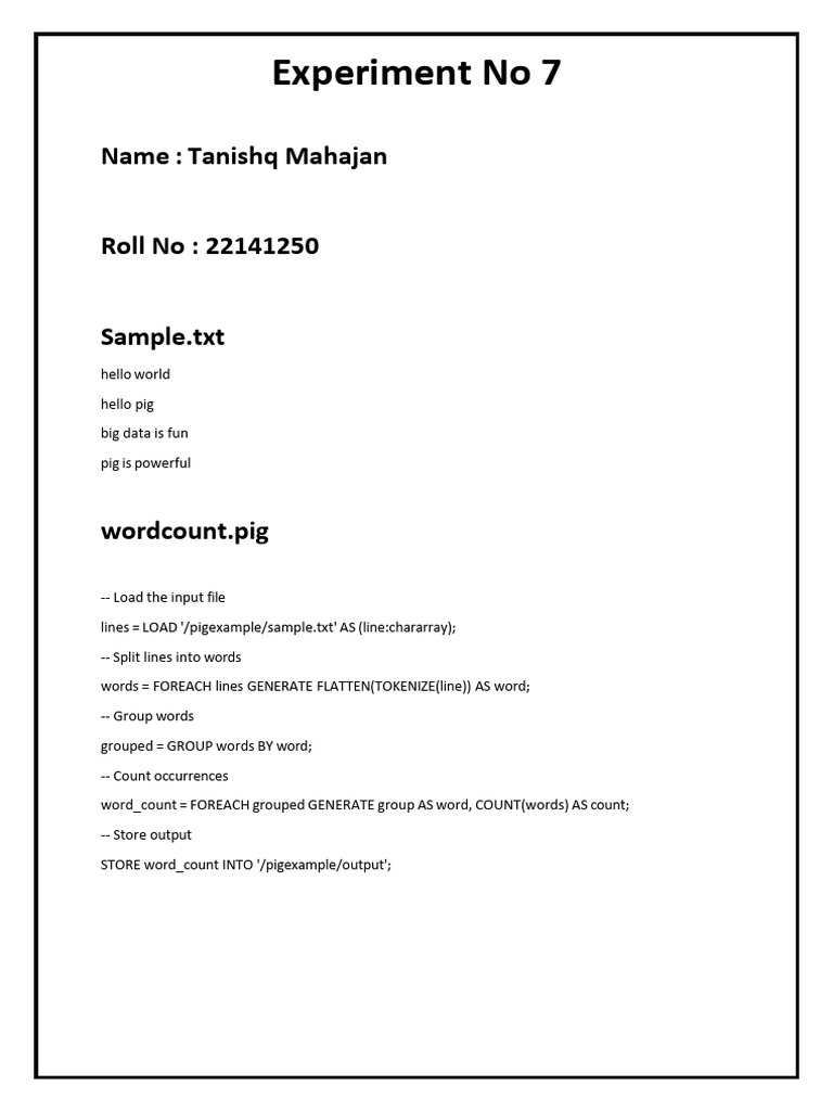 Experiment no 7 bda pdf