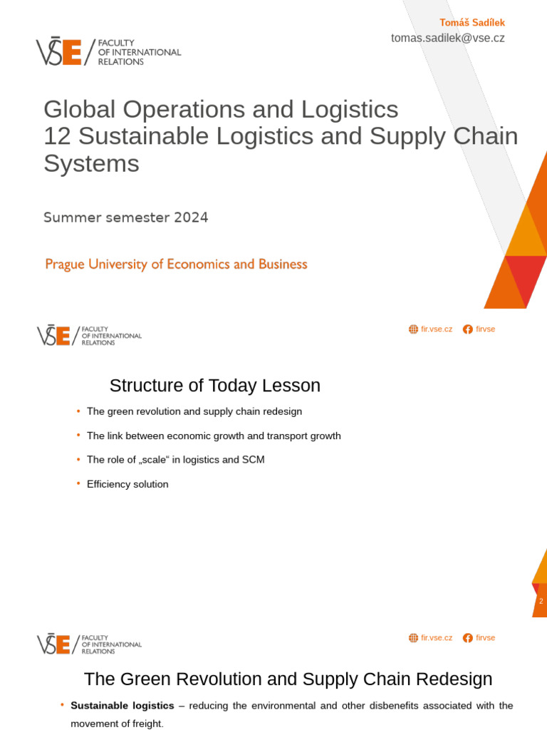 12 - Sustainable Logistics and Supply Chain Systems | PDF | Logistics ...