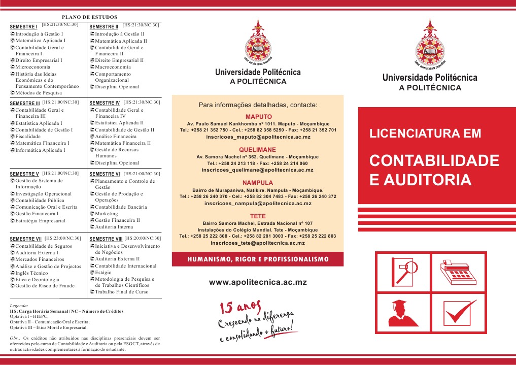 Licenciatura em Contabilidade e Auditoria | PDF | Contabilidade | Economias