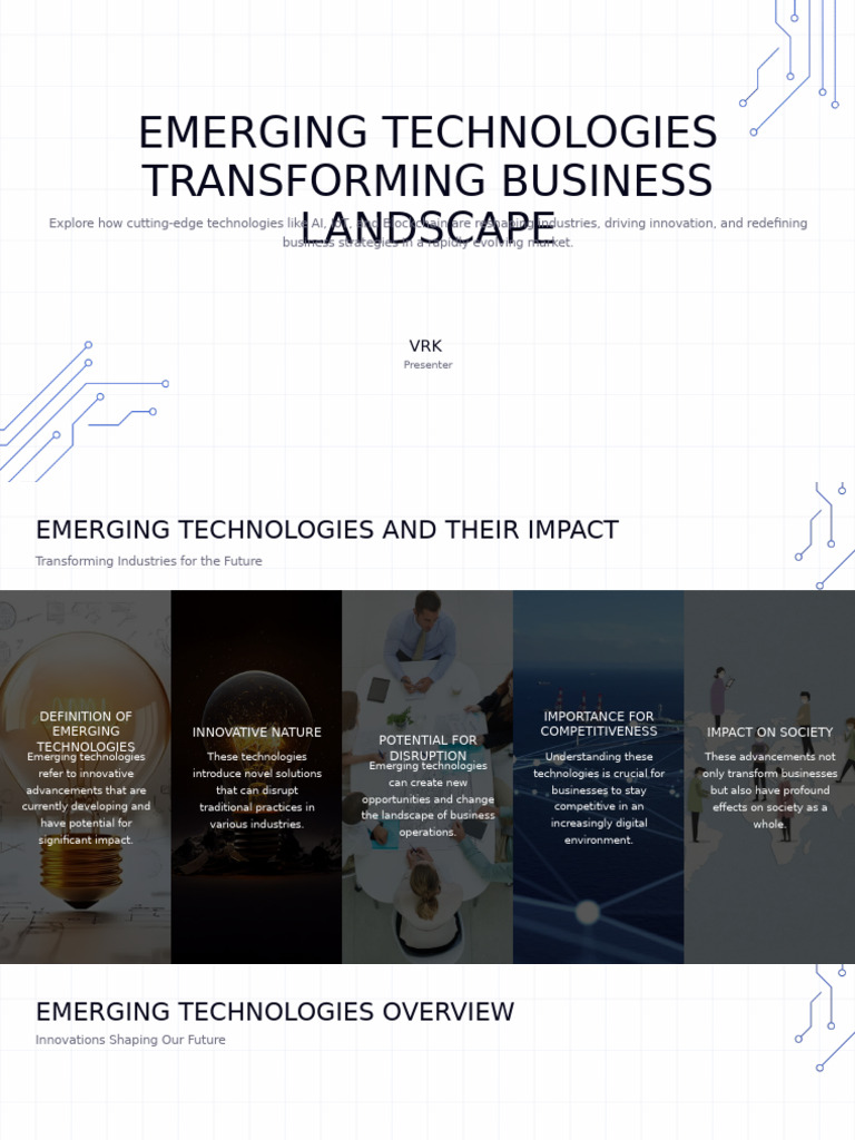 Emerging Technologies and Their Business Ramifications | PDF | Internet ...