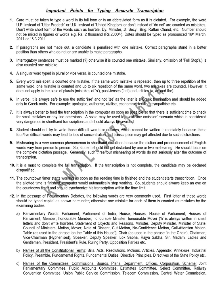 Guidelines for Accurate Transcription | PDF | Government | Government ... - Accurate Transcription Is Necessary Indicator Satisfaction