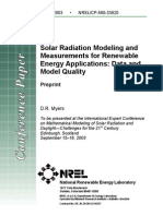 NREL - Solar Radiation Modeling and Measurements For Renewable Energy Applications - Data and Model Quality