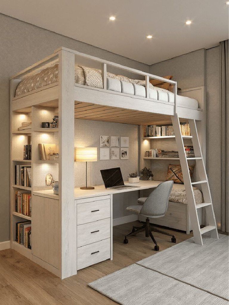 15+ Loft Bed Ideas For Small Rooms Ideas (Modern Designs) | PDF