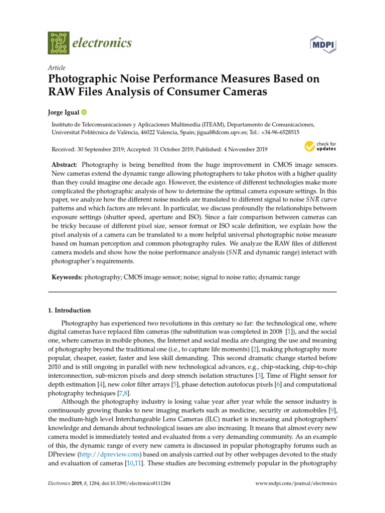 electronics-08-01284-v2 | PDF | Signal To Noise Ratio | Film Speed
