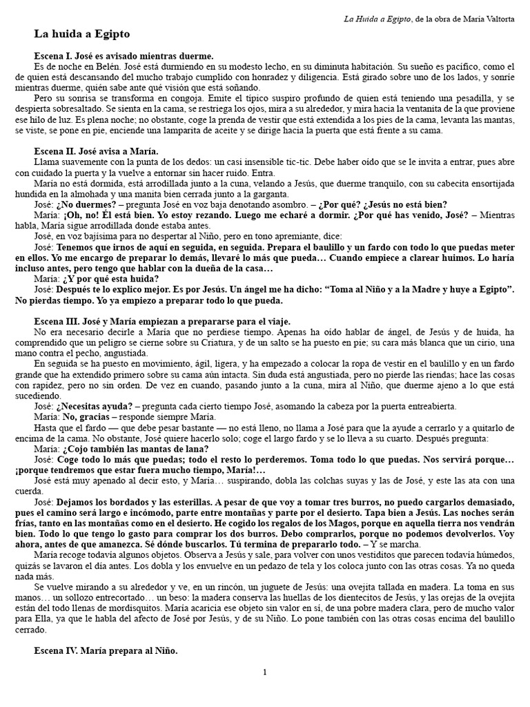 Escena de la Huida a Egipto | PDF | María, madre de Jesús | Jesús