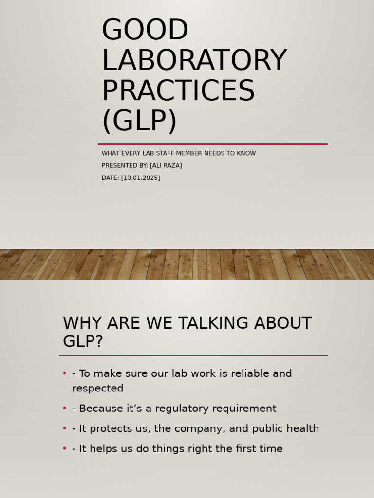 GLP Essentials for Lab Staff Training | PDF