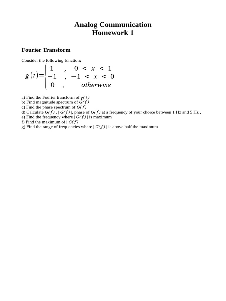Homework 1 | PDF