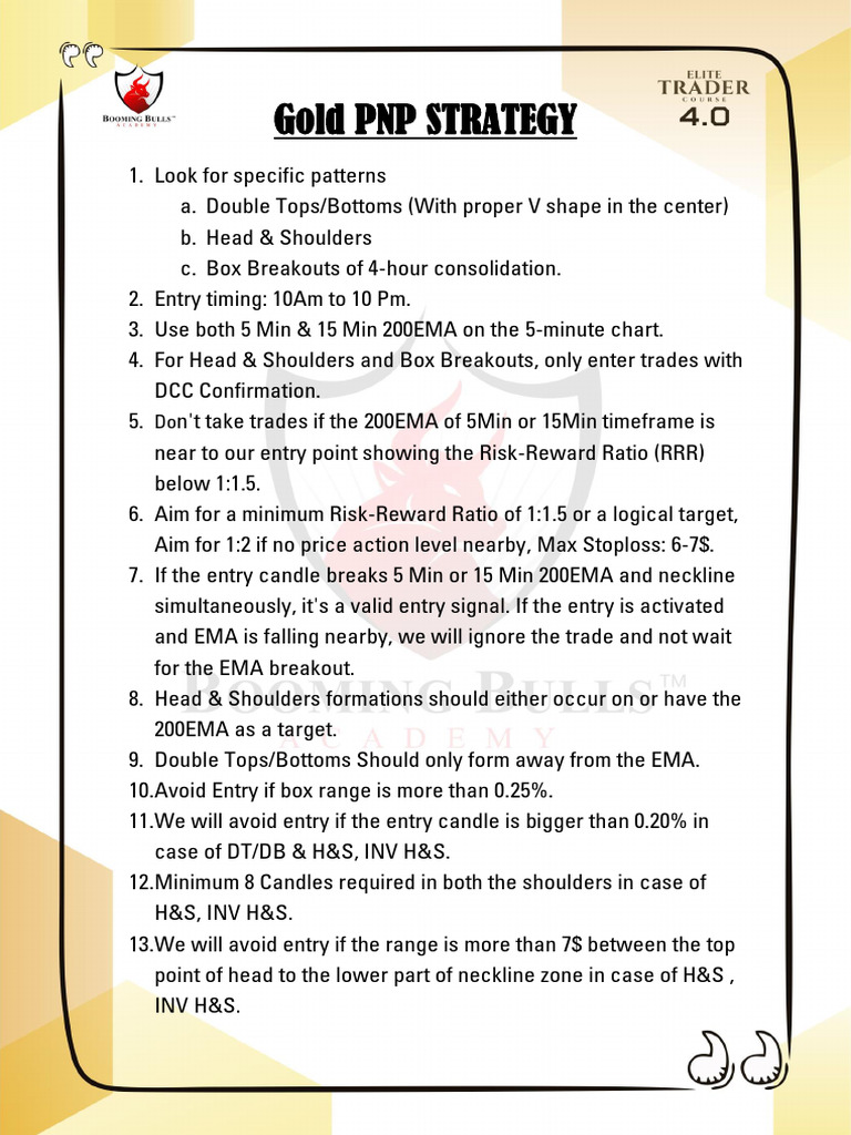 Gold PNP Strategy | PDF