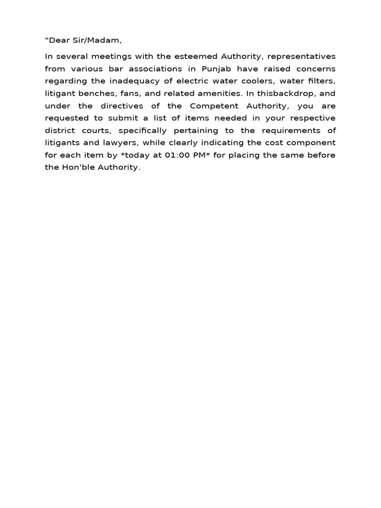 Dear Sir | PDF