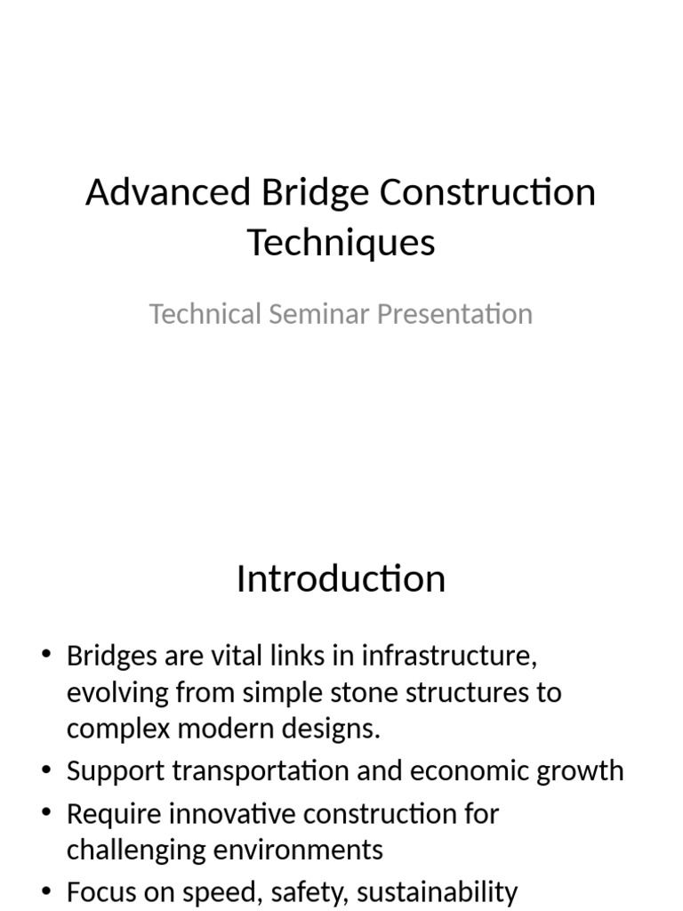 Advanced Techniques in Bridge Construction | PDF | Bridge | Automation