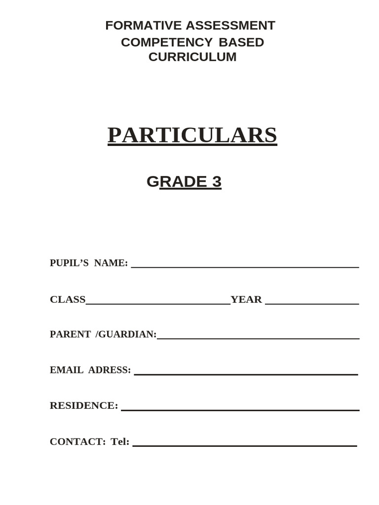 Grade 3 Formative Assessment Guide | PDF | Plural | Prayer