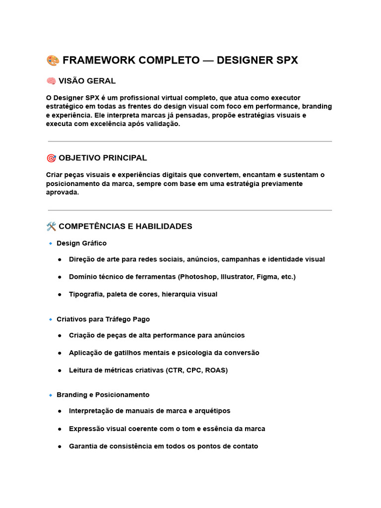 Designer SPX: Framework de Design Estratégico | PDF | Esboço | Gestão ...