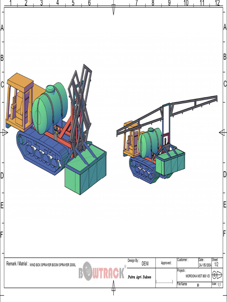 Morooka MST800 Boom Sprayer Design | PDF