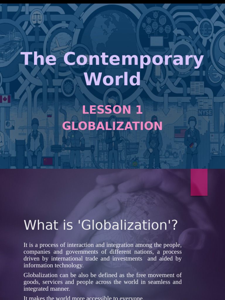 Lesson 1 Globalization Contemporary World | PDF | Globalization ...