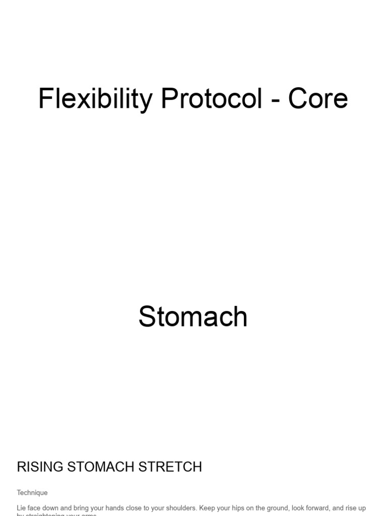 Core Flexibility Stretching Techniques | PDF | Lower Limb Anatomy ...