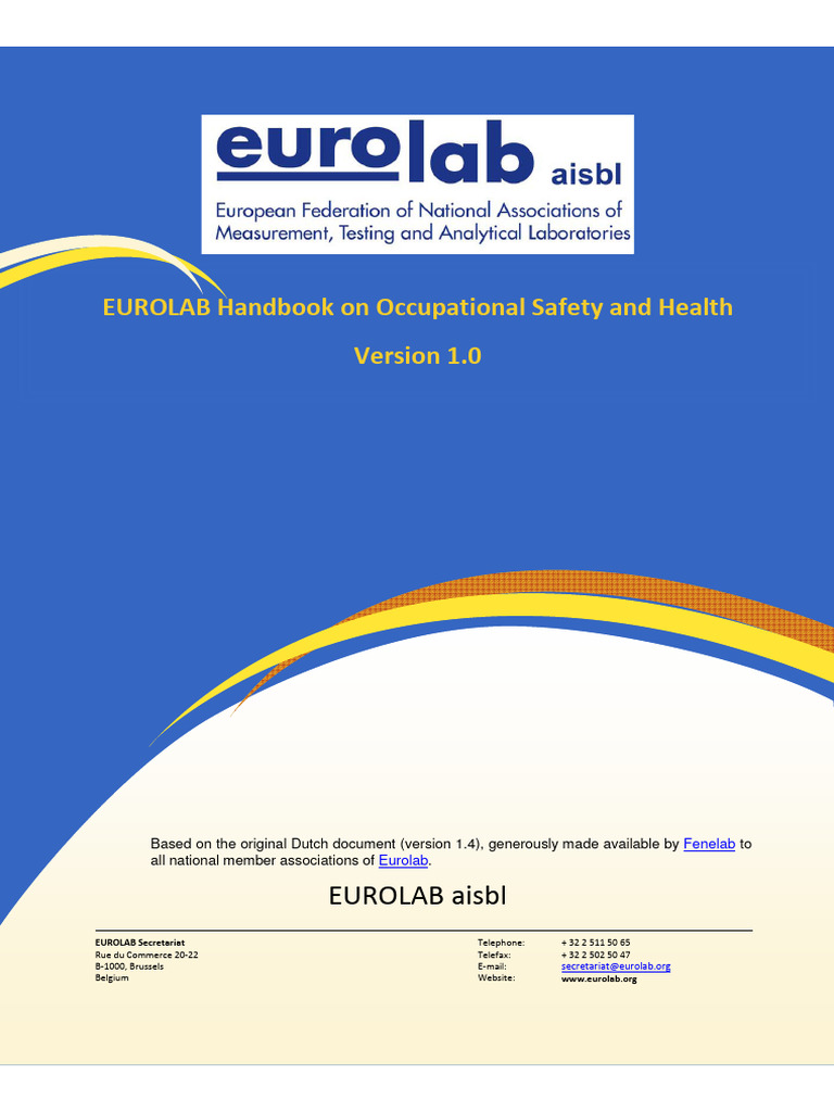 EUROLAB Handbook on Occupational Health and Safety Version 1 | PDF ...