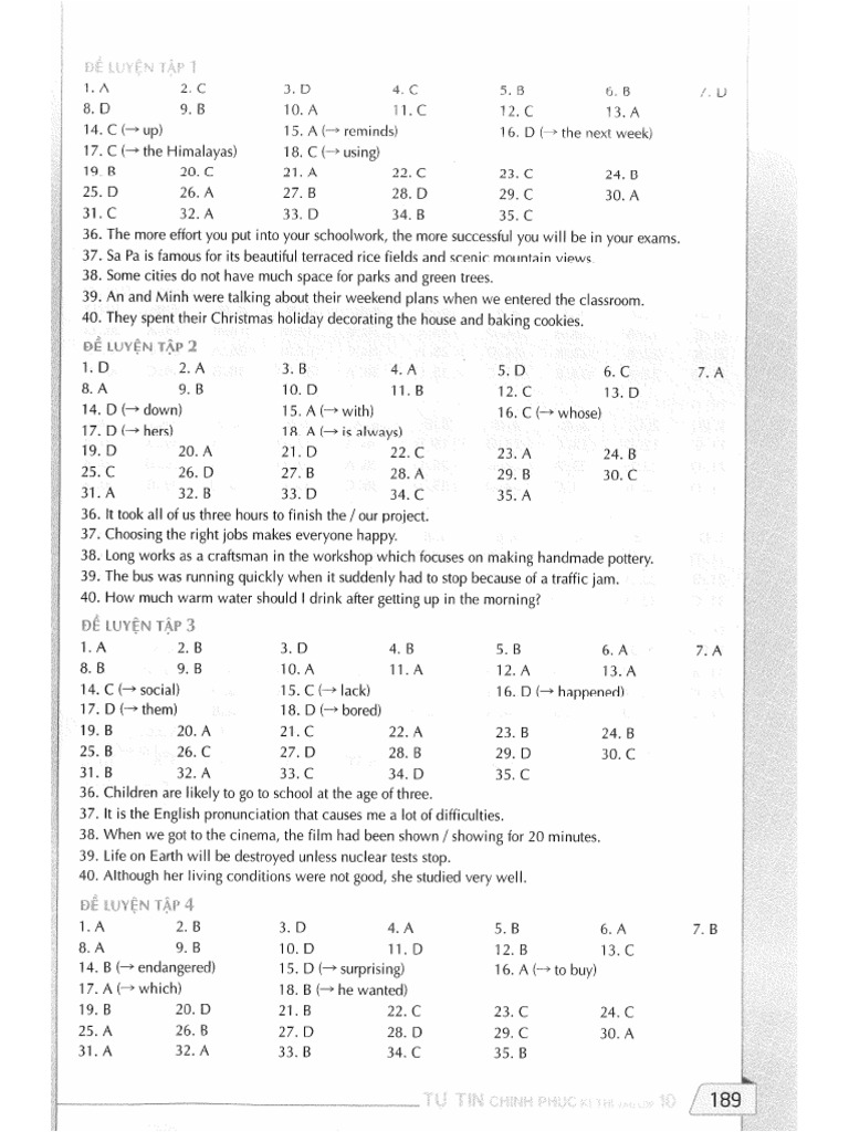 Ôn Thi Vào 10 - Key | PDF
