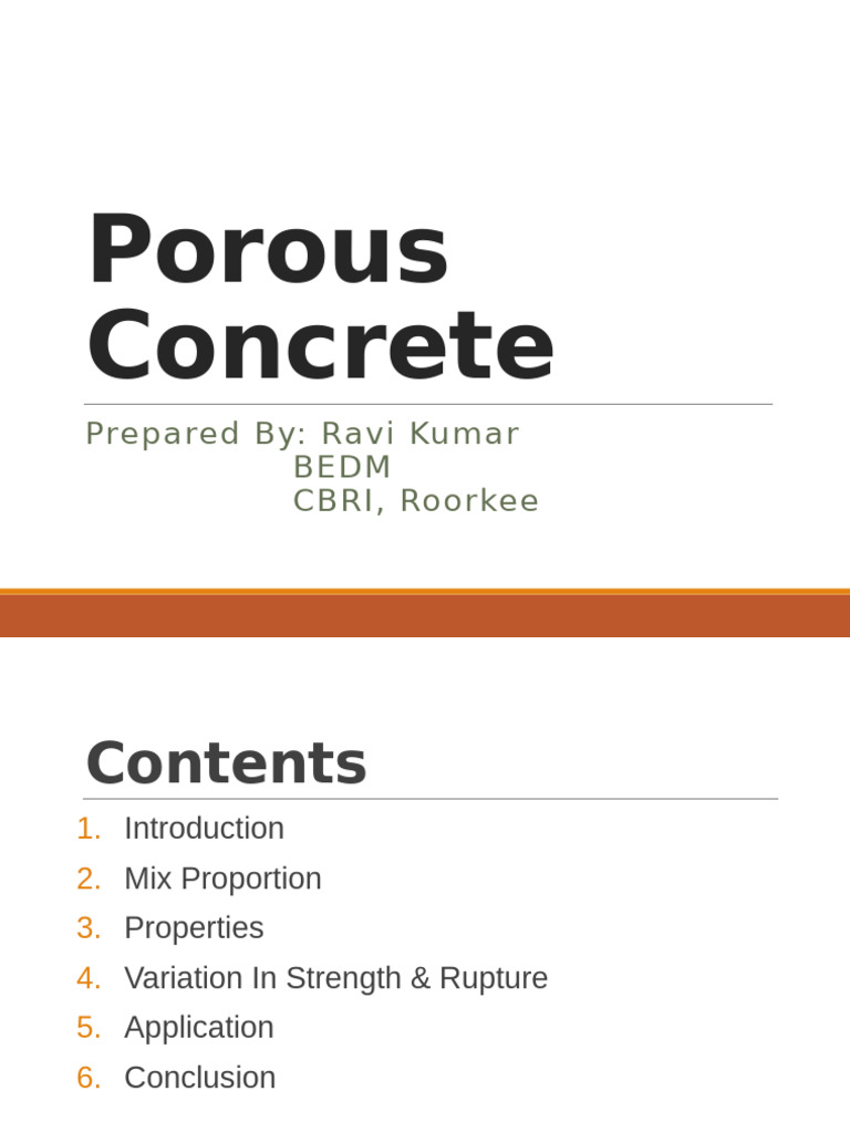 Properties and Applications of Porous Concrete | PDF | Concrete | Porosity