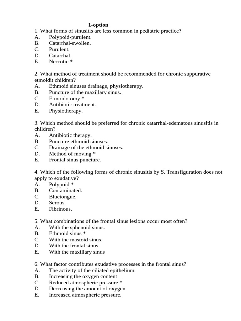 ENT Final MCQ | PDF | Human Nose | Skull