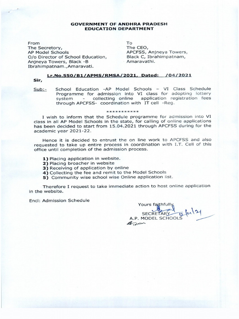 Apms 2021 Notification | PDF