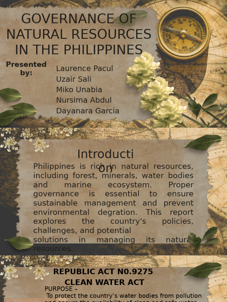 Governance of Natural Resources in The Philippines | PDF | Human Impact ...