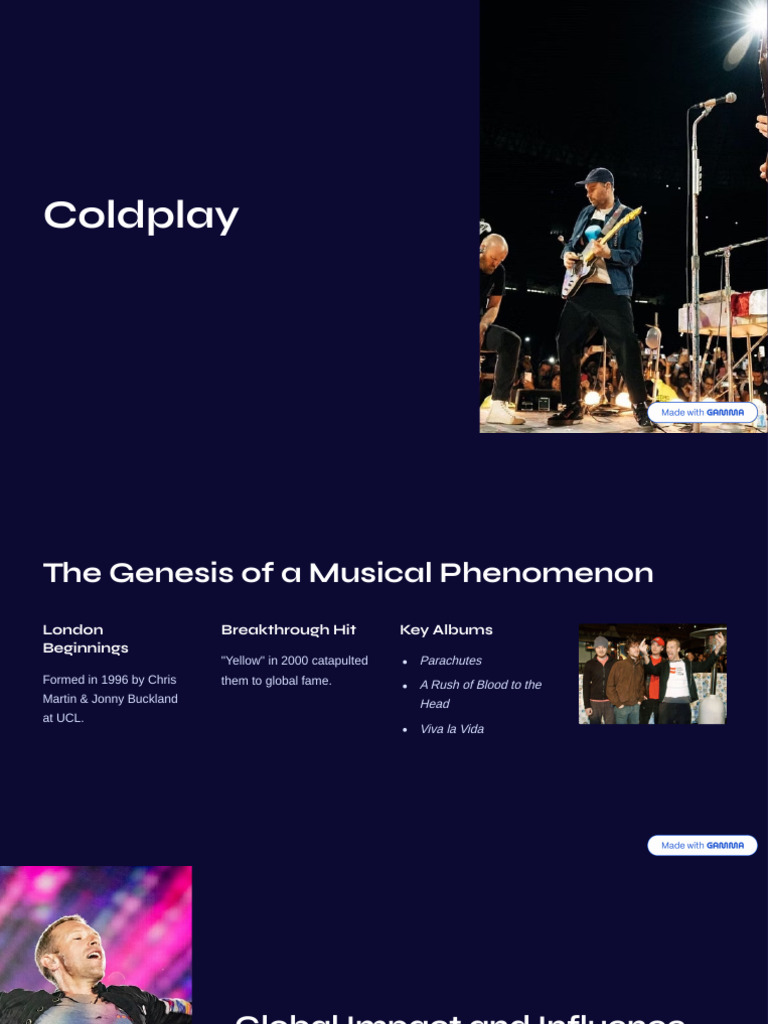 Coldplay: Evolution of a Musical Icon | PDF