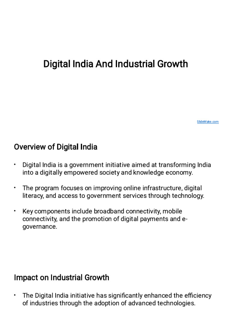 Digital India and Industrial Growth | PDF