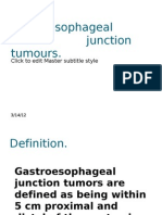 Gastroesophageal Junction Tumours.: Click To Edit Master Subtitle Style