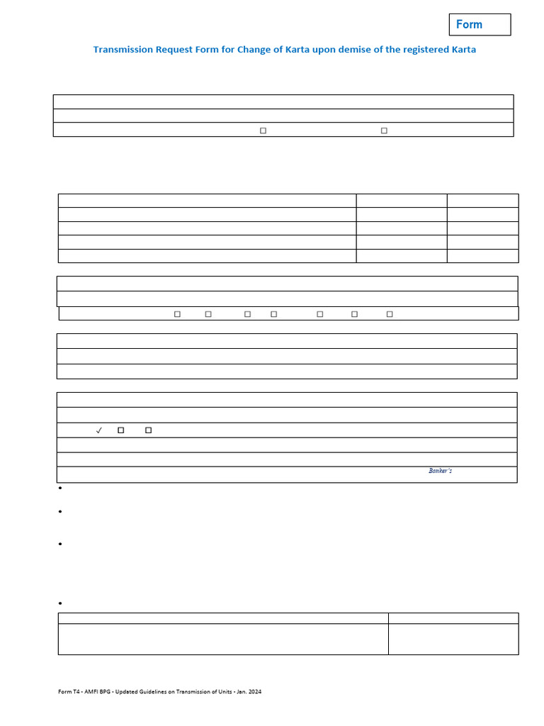 HUF Karta Transmission Request Form | PDF | Financial Services