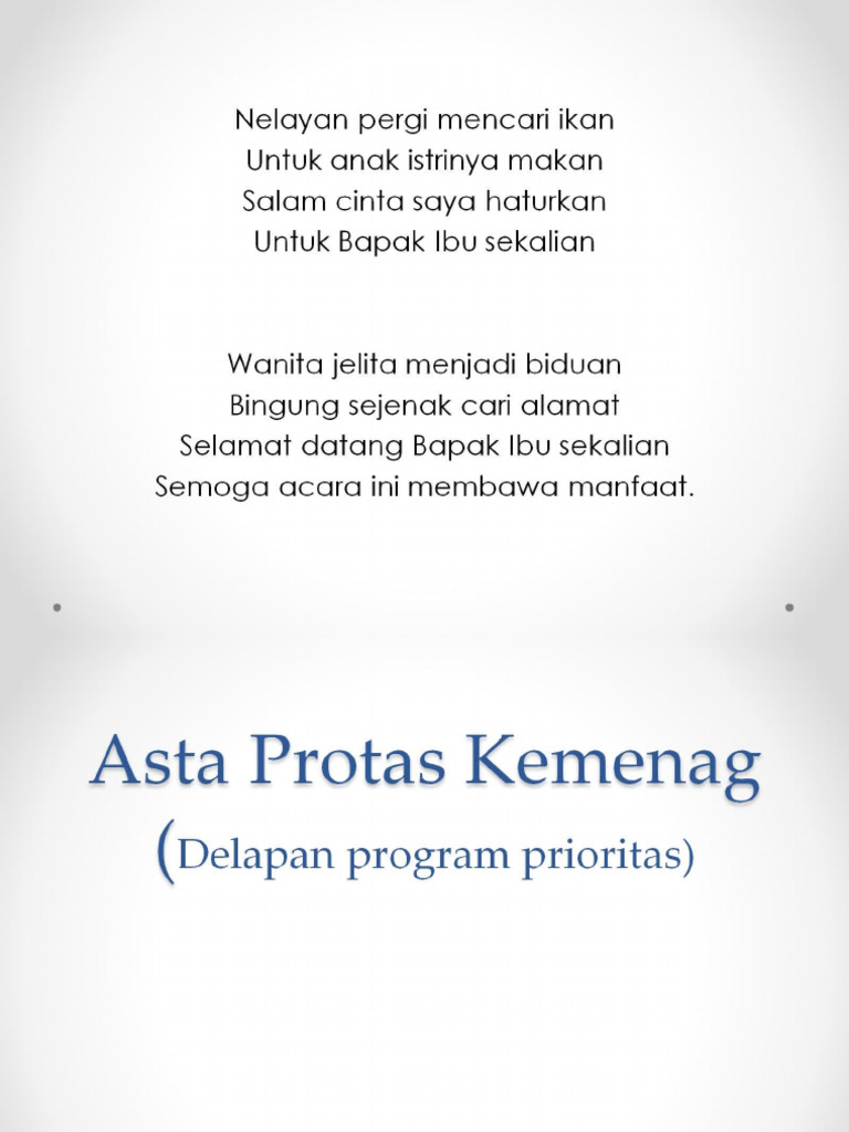 Program Prioritas Asta Protas Kemenag | PDF