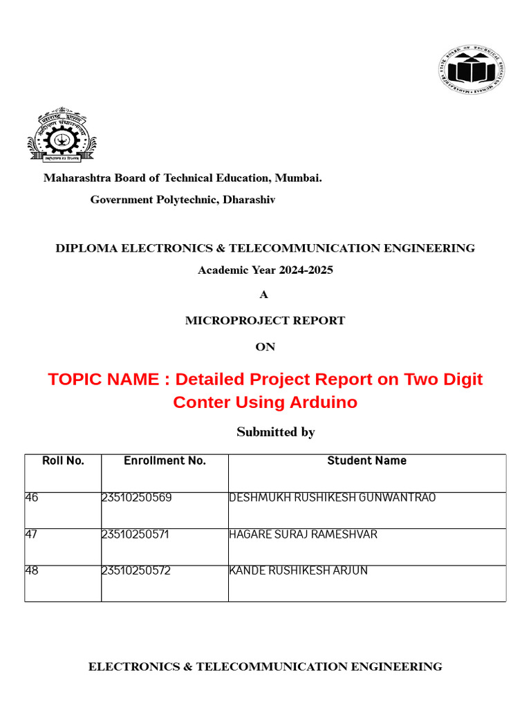Two Digit Counter Project with Arduino | PDF | Arduino | Infrared