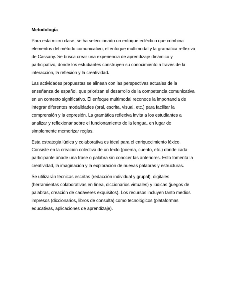 Metodología Yaneth | PDF