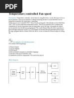 Temperature Controlled Fan Speed