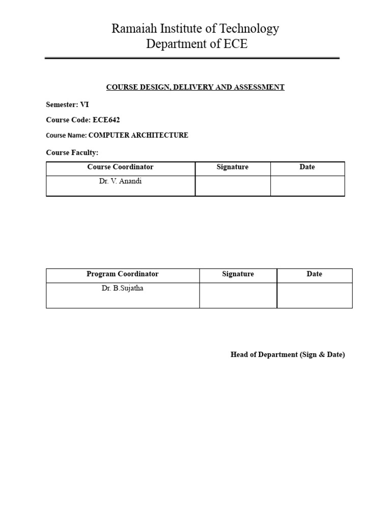 Computer Architecture Course Design ECE642 | PDF | Parallel Computing ...