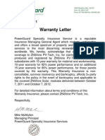 POWER GUARD Warranty Letter 92 85