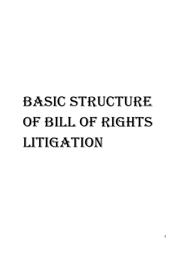 Bill of Rights Litigation Overview | PDF | Justice | Crime & Violence