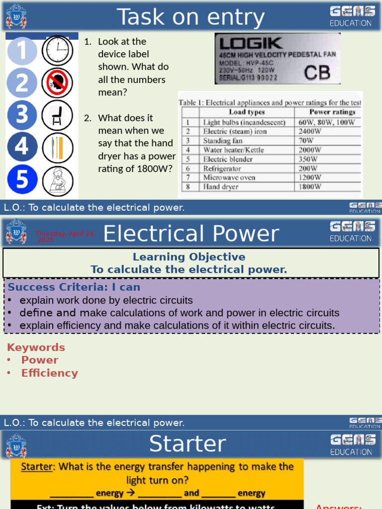 Electrical Power Calculation Guide | PDF | Electric Power | Voltage
