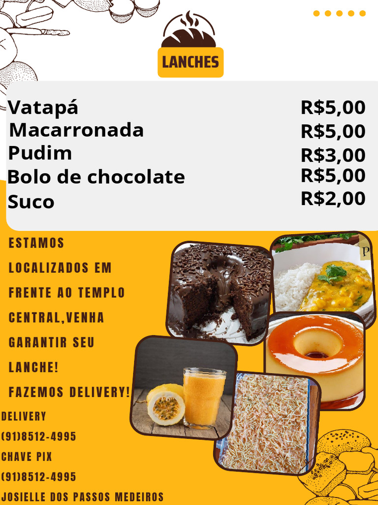 Lanches e Delivery em Frente ao Templo | PDF