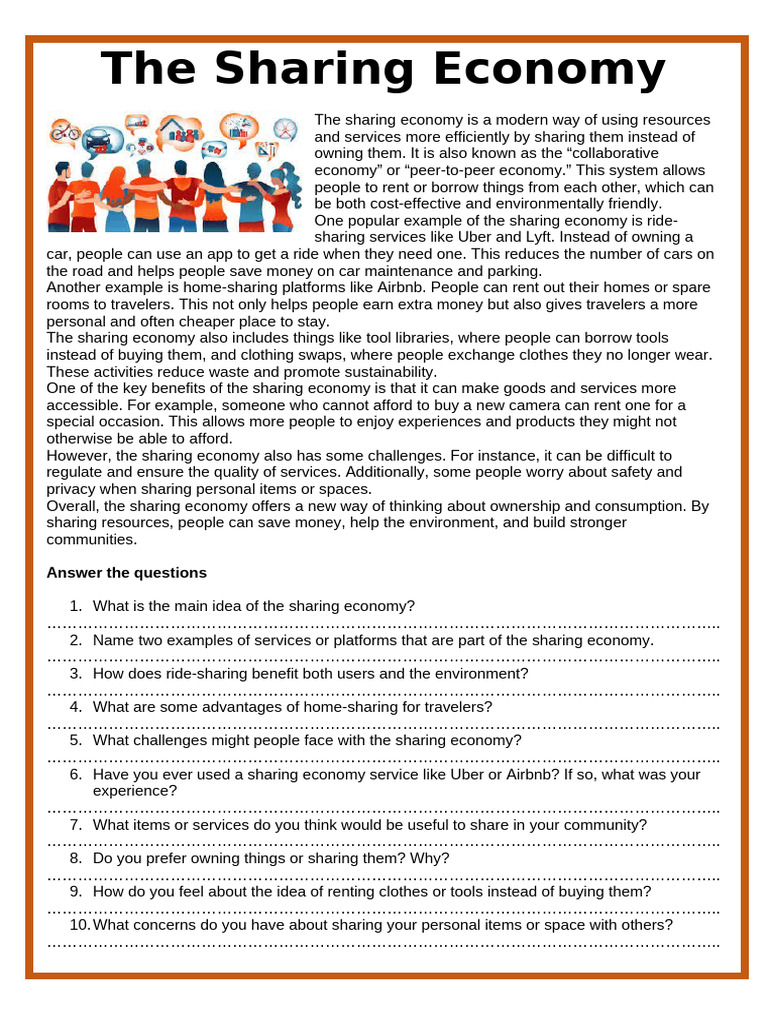 The Sharing Economy - 159336 | PDF | Sharing Economy | Economies