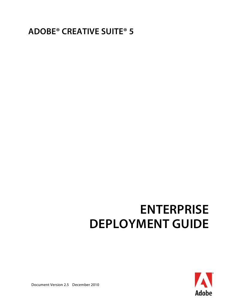 Adobe Application Manager Enterprise Edition Deploy Guide PDF Adobe Creative Suite