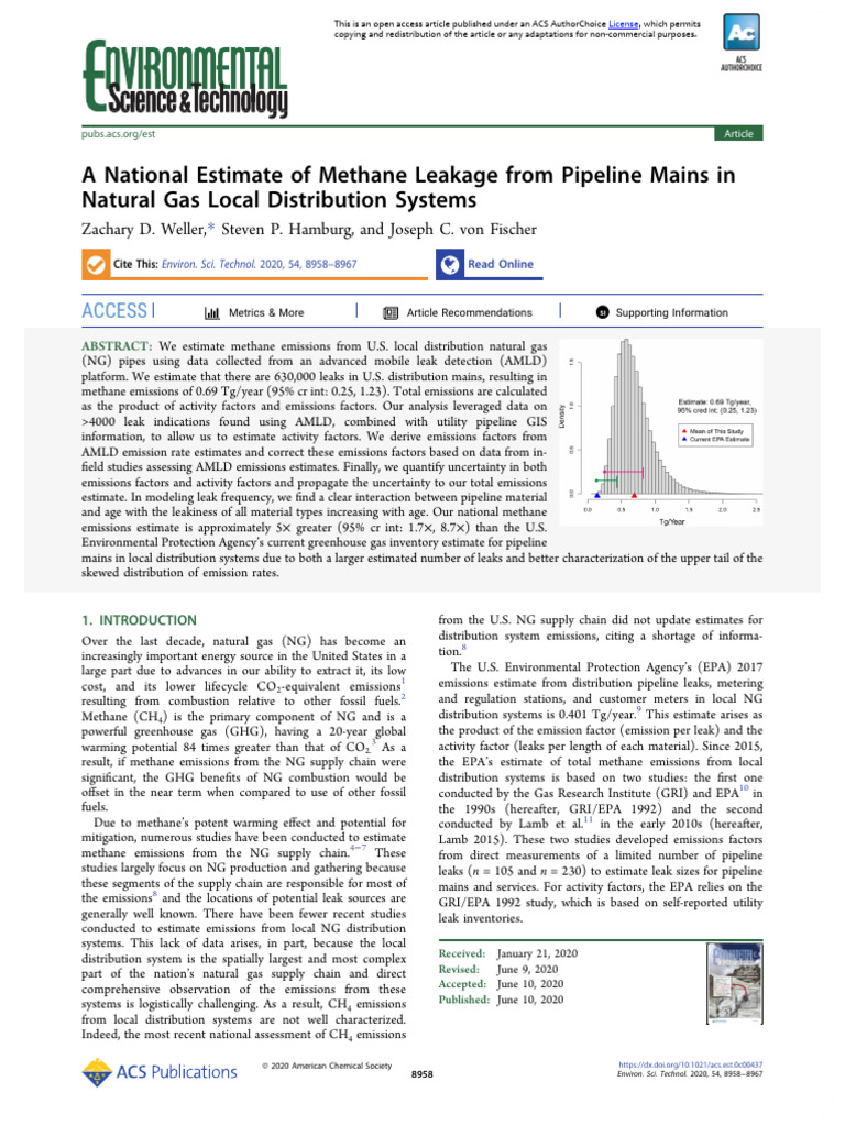 Methane Leakage in U.S. Gas Pipelines | PDF | Natural Gas | Methane