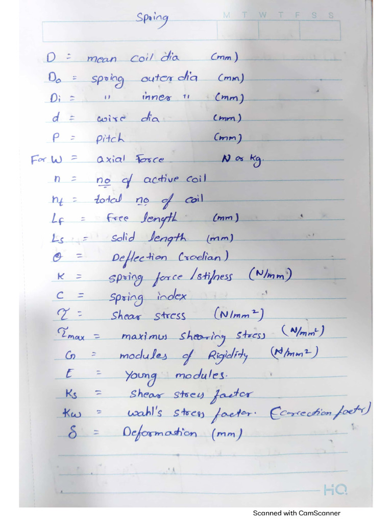 Helical Spring Calculation | PDF