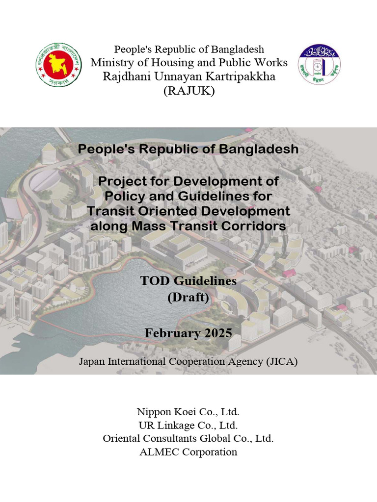 TOD Guidelines for Dhaka Development | PDF | Public Transport | Transport